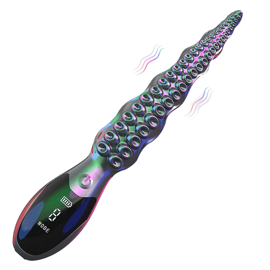 Gode vibrant réaliste en forme de pieuvre - Tentacules de pieuvre à affichage LED