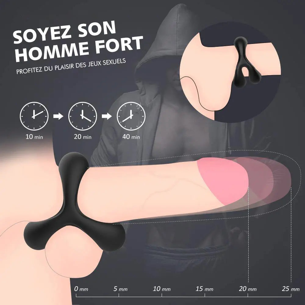 Cockring Anneau de pénis 3 anneaux S-HANDE S-Hande