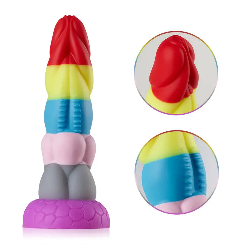 Grand gode arc-en-ciel avec ventouse Acmejoy
