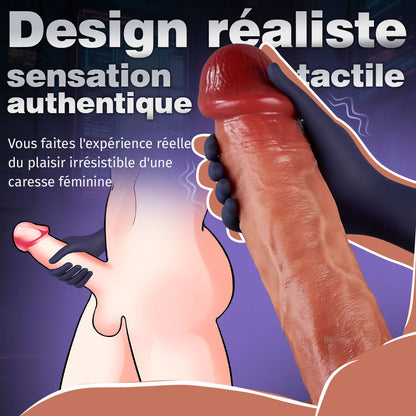 La main droite de Dieu – Fonction de vibration à 9 fréquences, design simulé, adaptée aux utilisateurs dotés d’un grand pénis