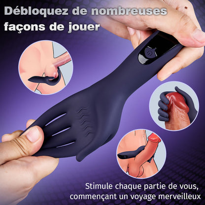 La main droite de Dieu – Fonction de vibration à 9 fréquences, design simulé, adaptée aux utilisateurs dotés d’un grand pénis