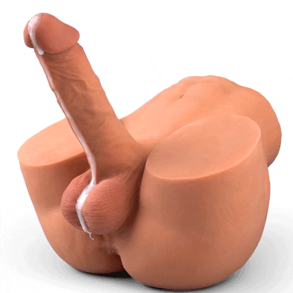 Gode vibrant à poussée réaliste pour fesses 10,12 lb Marron