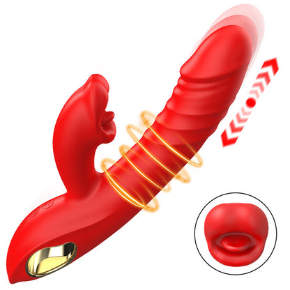 Vibromasseur point G 4 en 1, stimulation clitoridienne par morsure de lèvres, jouets sexuels pour femmes et couples