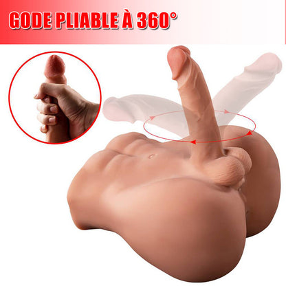 BARTLETT Brun Poupée sexuelle avec gode