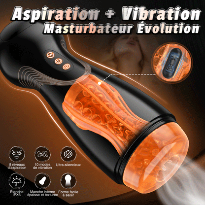 Evolution-8 Succion 10 Vibration One Touch Orgasm Digital Vacuum Masturbator