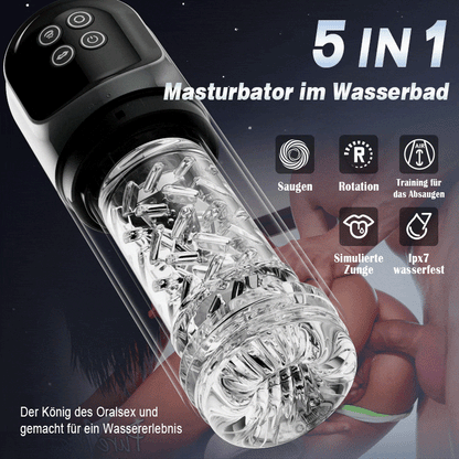 Vortex - 7 Suceur SPA double température Agrandisseur d'os 7 Massage rotatif à 360° Masturbateur