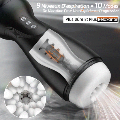 SolaceX - 8 Succion 10 Vibration One Touch Orgasm Digital Vacuum Masturbator