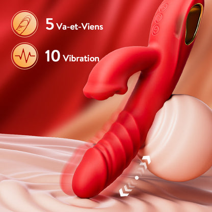 Vibromasseur point G 4 en 1, stimulation clitoridienne par morsure de lèvres, jouets sexuels pour femmes et couples