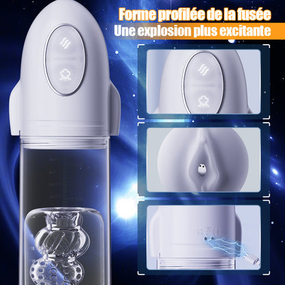 Launcher – Appareil de vibration et de suction avec tube interne transparent pour l’agrandissement et la revitalisation du pénis