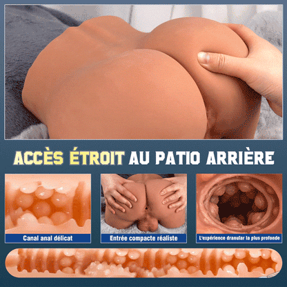 Gode vibrant à poussée réaliste pour fesses 10,12 lb Marron