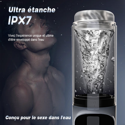 Vortex - 7 Suceur SPA double température Agrandisseur d'os 7 Massage rotatif à 360° Masturbateur
