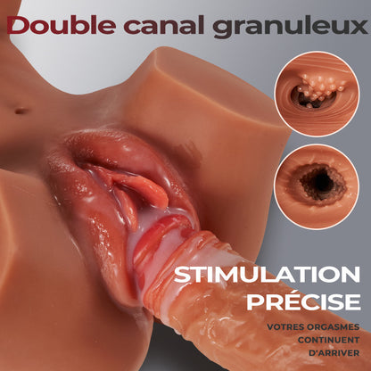 2.7KG 3 IN 1 Doggystyle Brown Poupée Sexuelle Réaliste