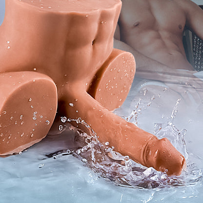 Gode vibrant à poussée réaliste pour fesses 10,12 lb Marron