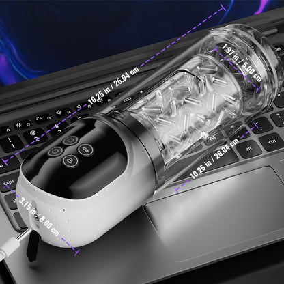 Vortex - Masturbateur à 7 modes d’aspiration et 7 rotations – Sensation réaliste 3D étanche avec pompe à vide spa eau chaude & froide