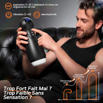 SolaceX - 8 Succion 10 Vibration One Touch Orgasm Digital Vacuum Masturbator