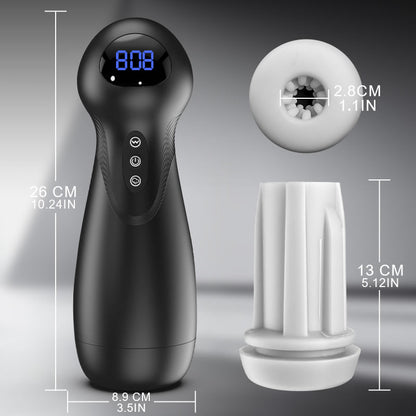 SolaceX - 8 Succion 10 Vibration One Touch Orgasm Digital Vacuum Masturbator