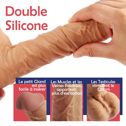 Dildo Gode Vibration pour femme avec mode télescopique 10 fréquences Aivrobta Aivrobta