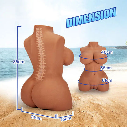 Teint chocolat poupée de sexe masturbateur anal vagin masturbateur 4.85KG Aivrobta Aivrobta