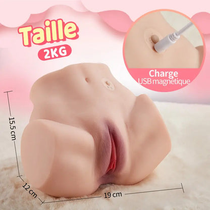 VICKEY masturbateur réaliste poupée réel de fonction de Vibration  2,2 kg Acmejoy